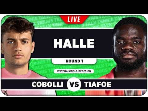 COBOLLI vs TIAFOE • ATP Halle 2026 • LIVE Tennis Watchalong