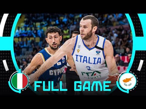 Group Phase | Italy v Cyprus | Full Basketball Game | FIBA EuroBasket 2025