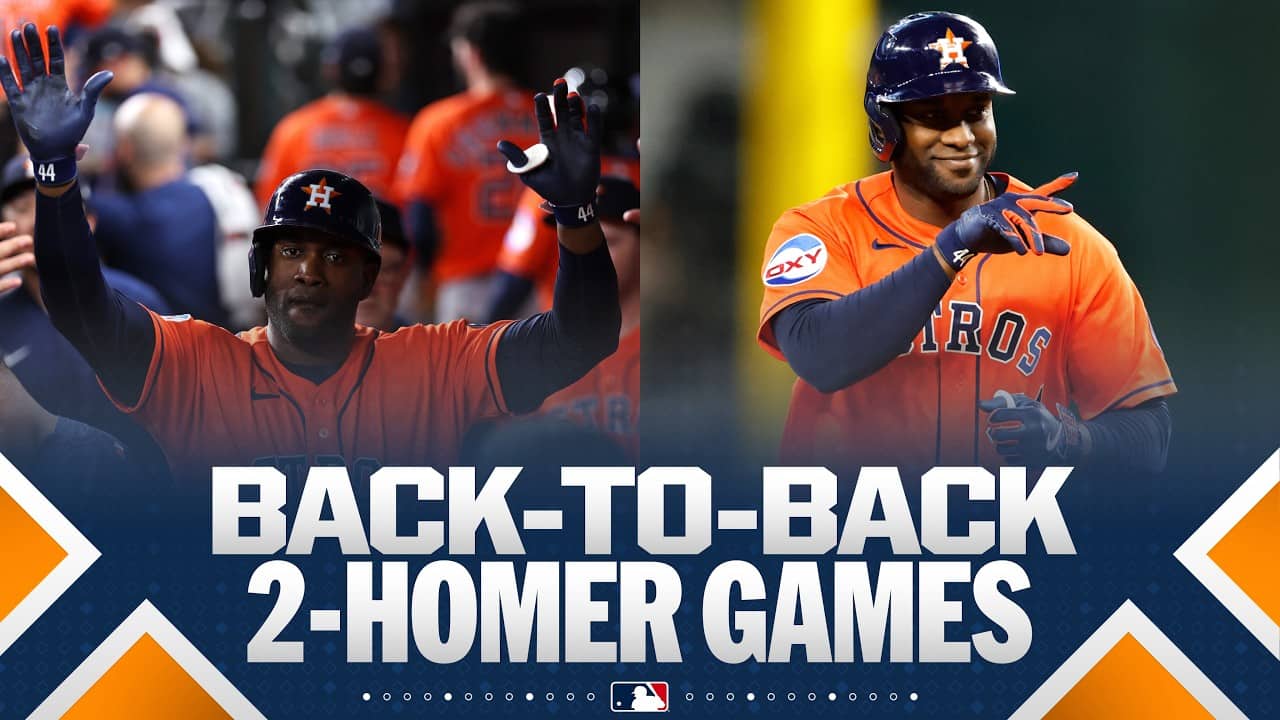 HE'S ON FIRE! 🔥 Yordan Alvarez has BACK-TO-BACK 2-homer games for the Astros! 🤯 | MLB Highlights