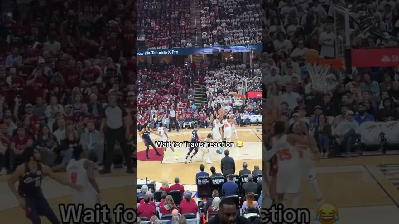 Travis Kelce had his fist up for this Harden three 😮‍💨