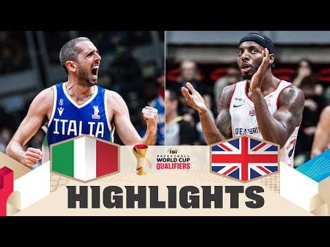 Italy 🇮🇹 v Great Britain 🇬🇧 | Highlights | FIBA Basketball World Cup 2027 European Qualifiers