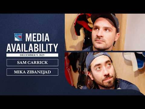 NYR Practice: Sam Carrick & Mika Zibanejad Media Availability | Dec. 9, 2025