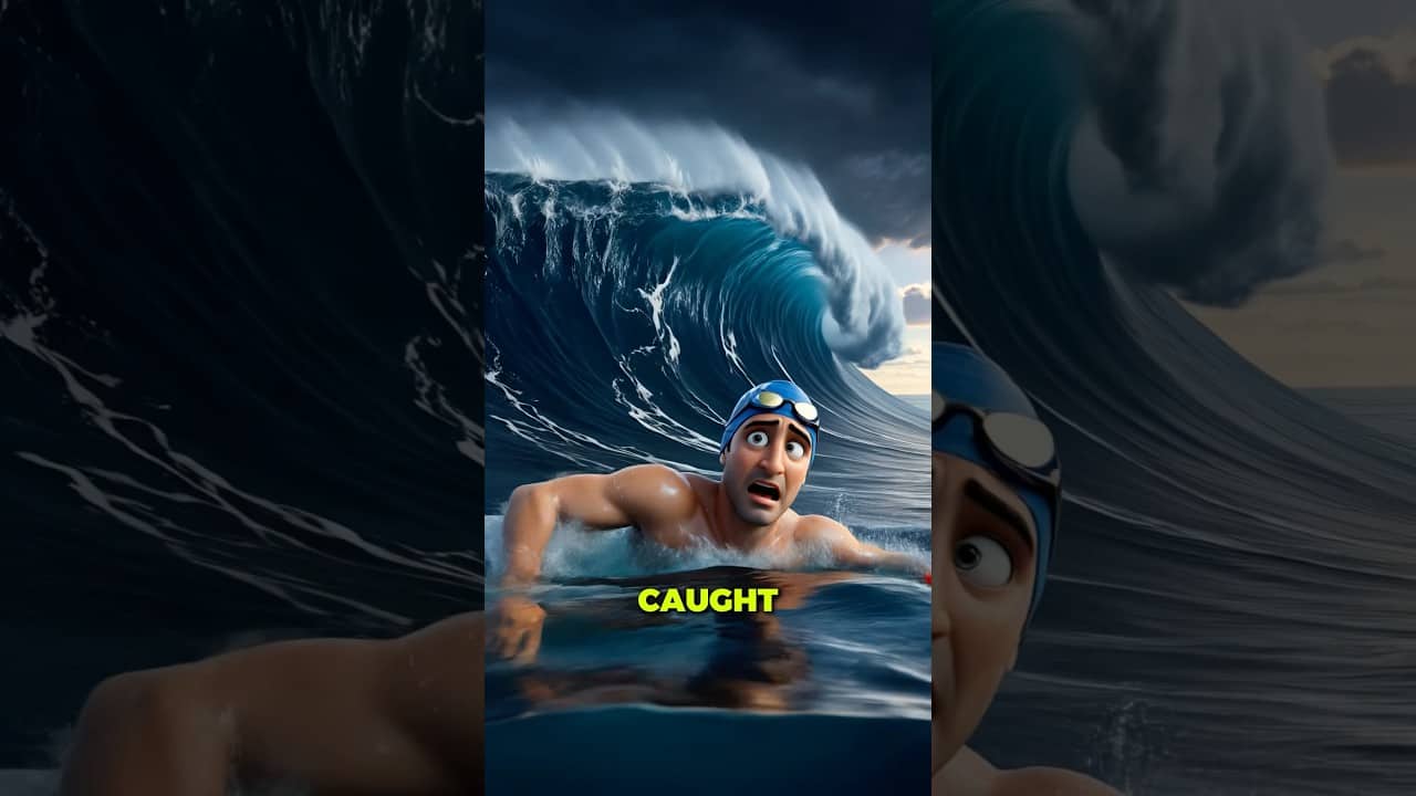 If a tsunami hits while you’re swimming… don’t go underwater.