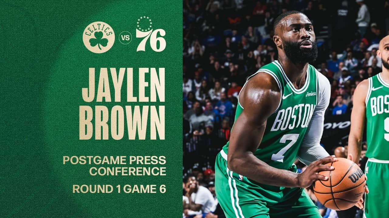 Jaylen Brown Postgame Press Conference: Round 1 Game 6 Philadelphia 76ers