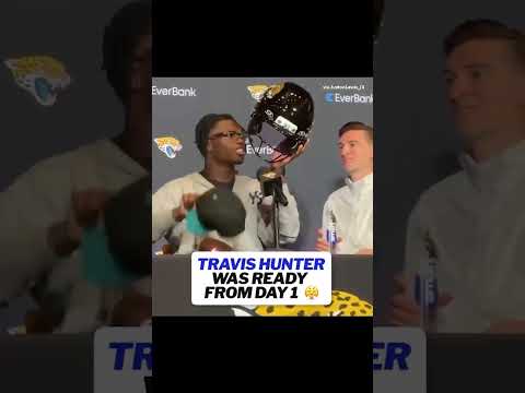 Travis Hunter was ready to roll the moment he got to Jacksonville #nfl #duuuval