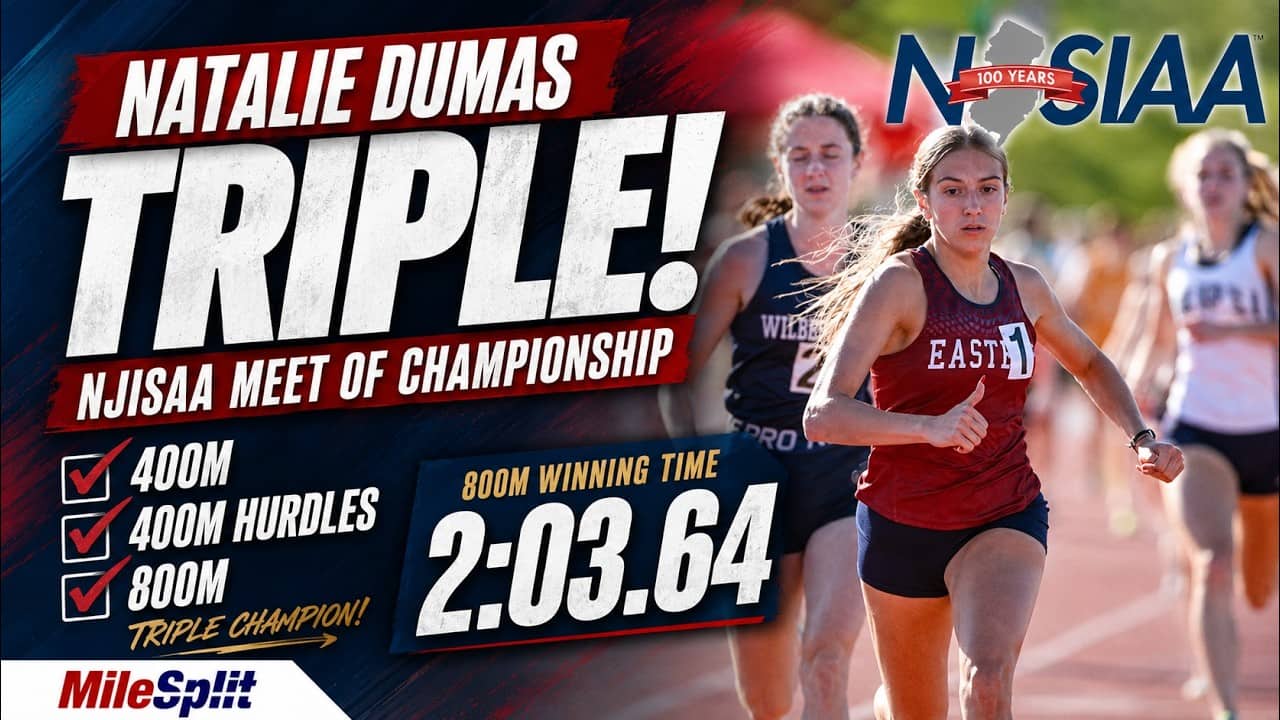 Epic 800m To Secure Natalie Dumas' Back-To-Back NJISAA MOC 400m, 400m Hurdles and 800m Triple!