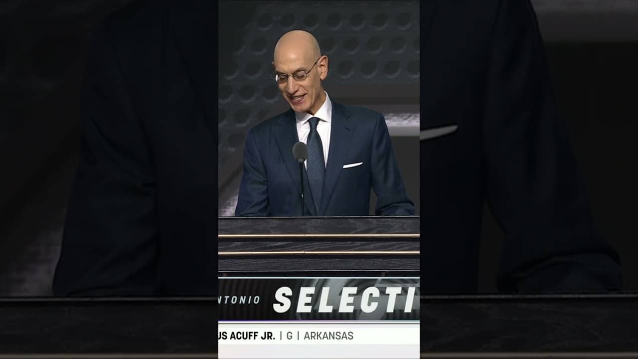 The moment Jayden Quaintance became a Spur 🤩👏 #nba #spurs #nbadraft