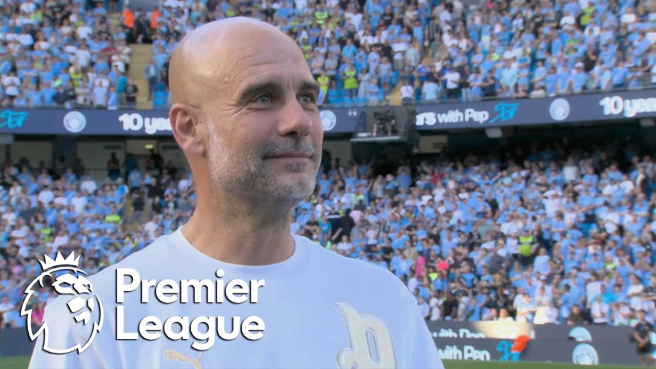 WATCH: Pep Guardiola bids farewell to Manchester City at the Etihad | Premier League | NBC Sports