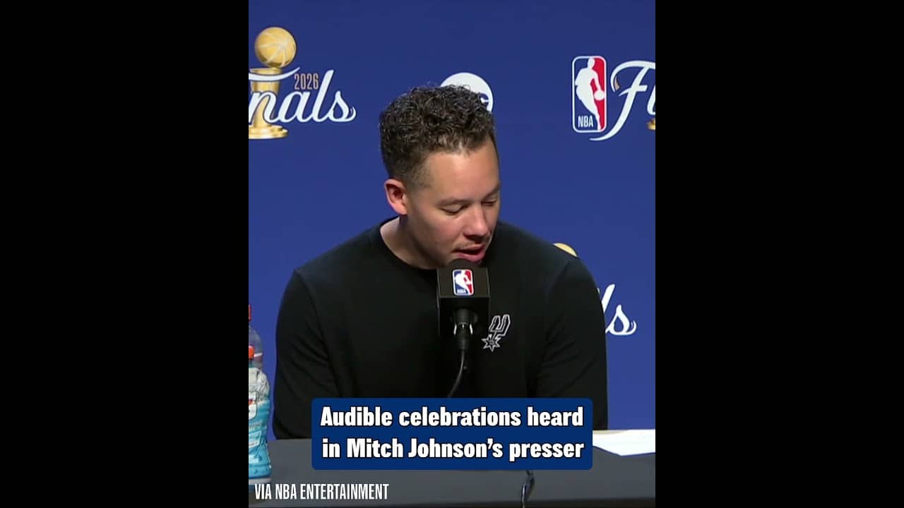 You could hear celebrations at MSG in the background of Spurs coach Mitch Johnson's postgame presser