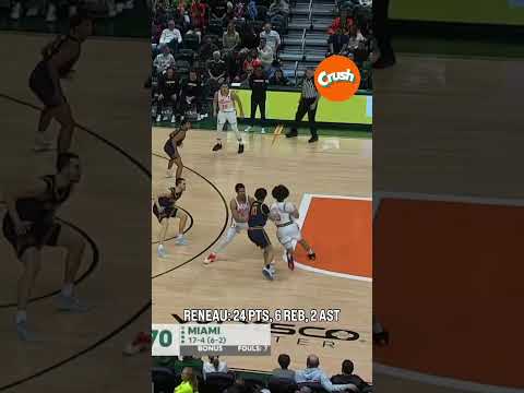 Malik Reneau was automatic all night 🎯 #miami #miamihurricanes #collegebasketball #accbasketball