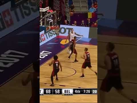 Insane putback dunk by Porziņgis… and he walks away like it’s nothing 😳 #EuroBasket