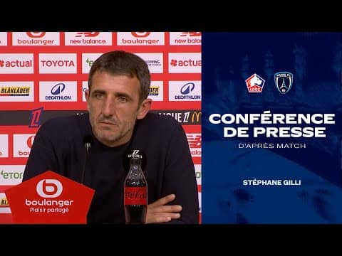 La conférence de presse d'après match face à Lille