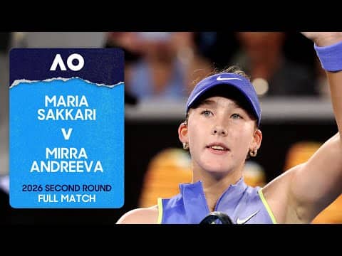Maria Sakkari v Mirra Andreeva Full Match | Australian Open 2026 Second Round