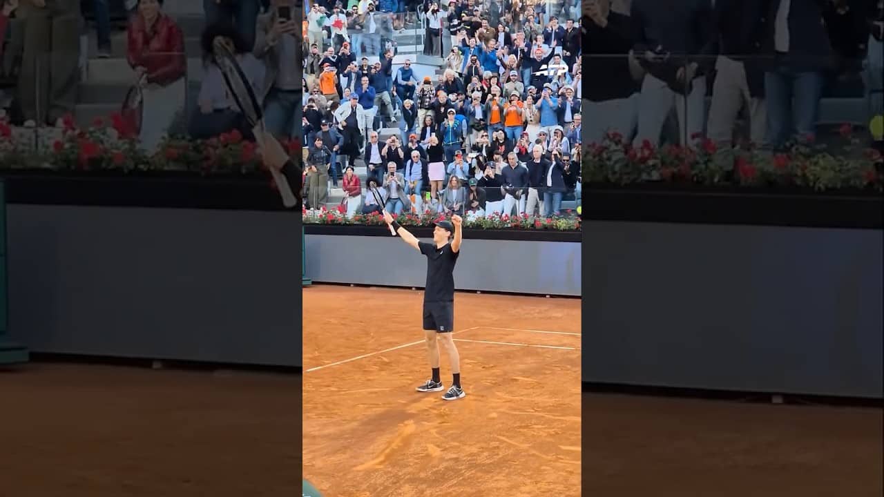 Court-Side For Jannik Sinner's Winning Moment In Rome 🏆