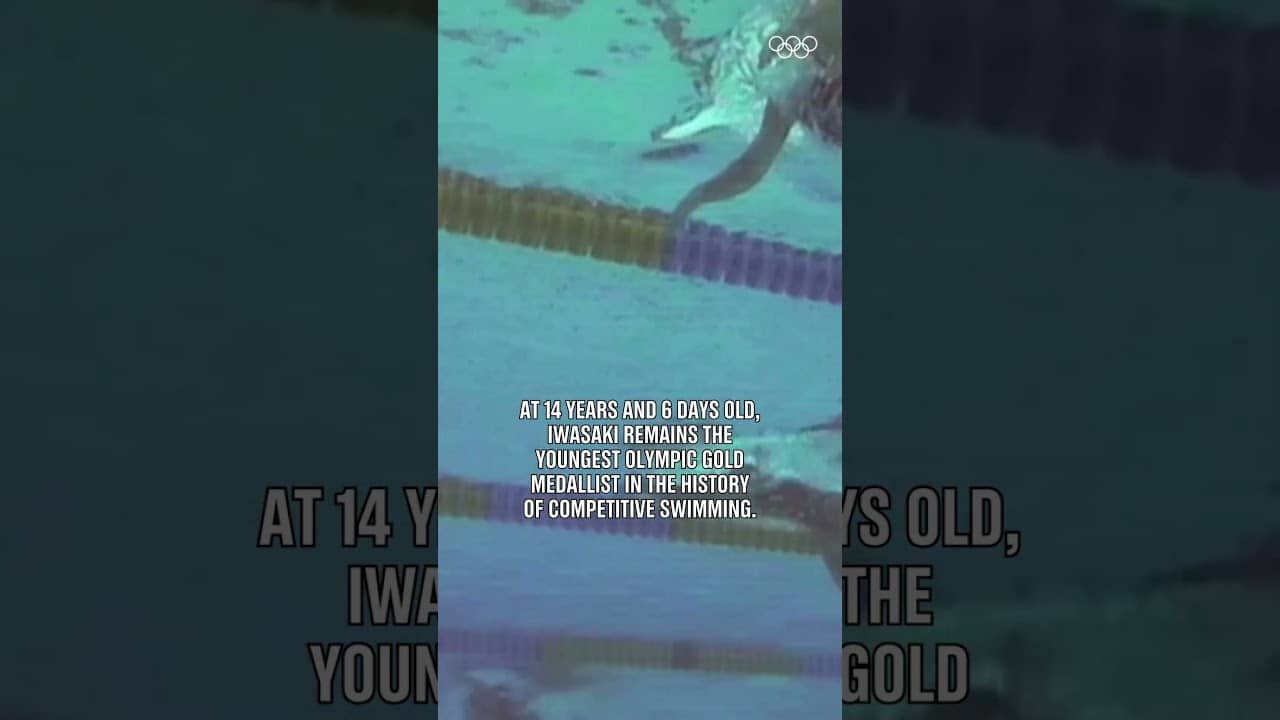 Meet Iwasaki Kyoko. 🇯🇵The youngest Olympic swimming gold medallist ever! 🏊#Olympics #Swimming