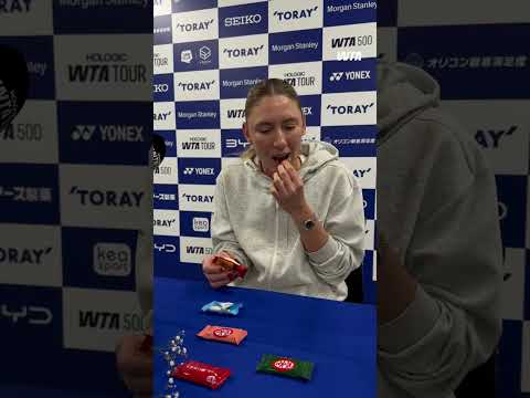 When Ekaterina Alexandrova claims that Matcha KitKats taste like the classic one 👀 #WTA
