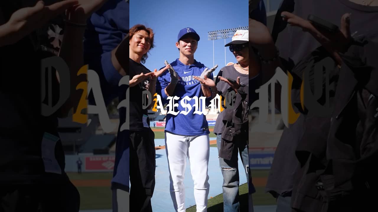 Daesung and G-Dragon in the house? Fantastic Baby. #dodgers #sports #losangeles #bigbang #kpop
