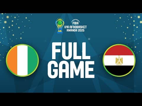 LIVE - Côte d'Ivoire v Egypt | FIBA U16 AfroBasket 2025 | Semi-Finals