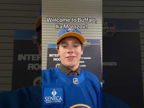 20th overall pick in the 2026 NHL Draft, Ilia Morozov! 👋 #NHLDraft #hockey #Buffalo