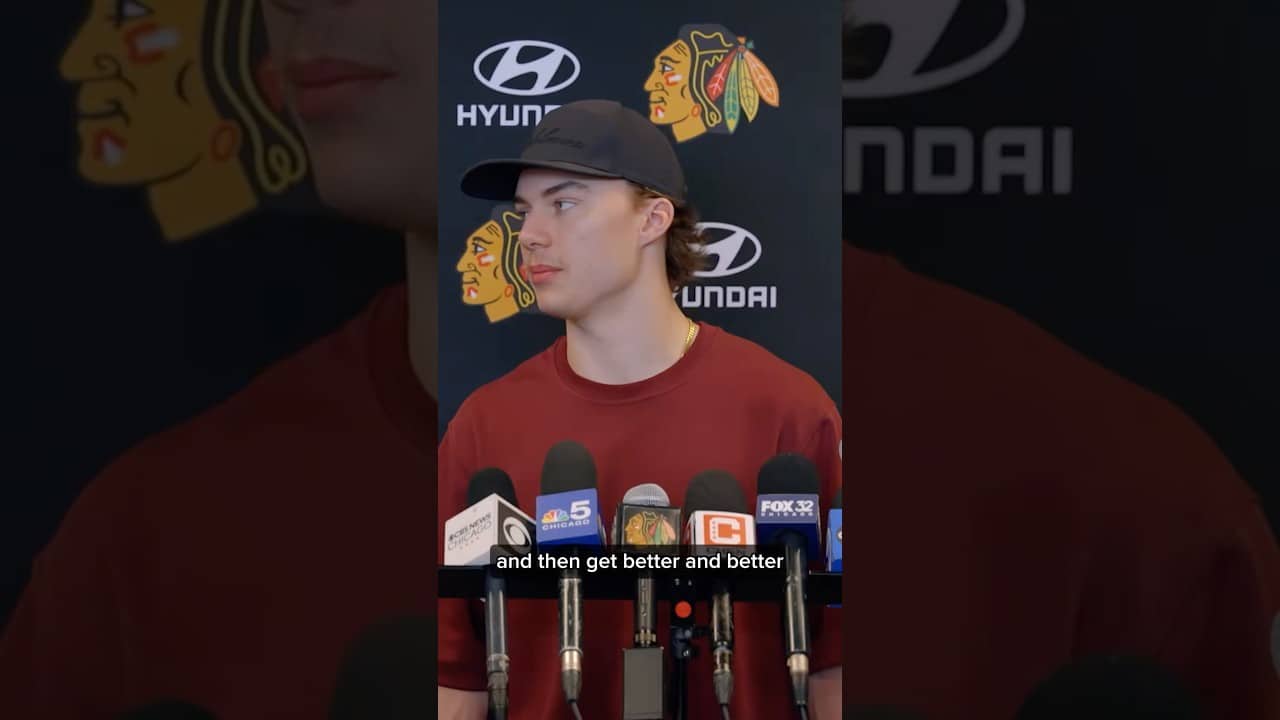 Connor Bedard on the team chemistry ❤️ #nhl #blackhawks #connorbedard