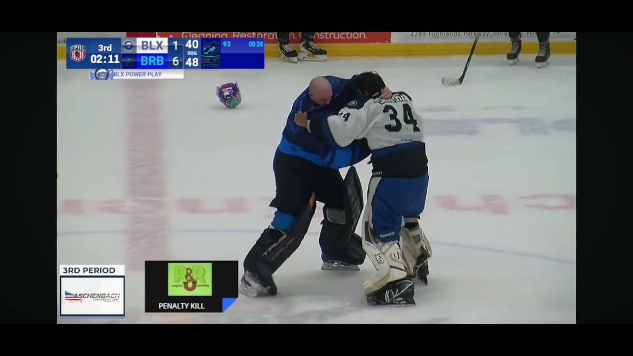 Goalie Fight Rahul Sharma vs Greg Hussey #FPHL March 14/26 