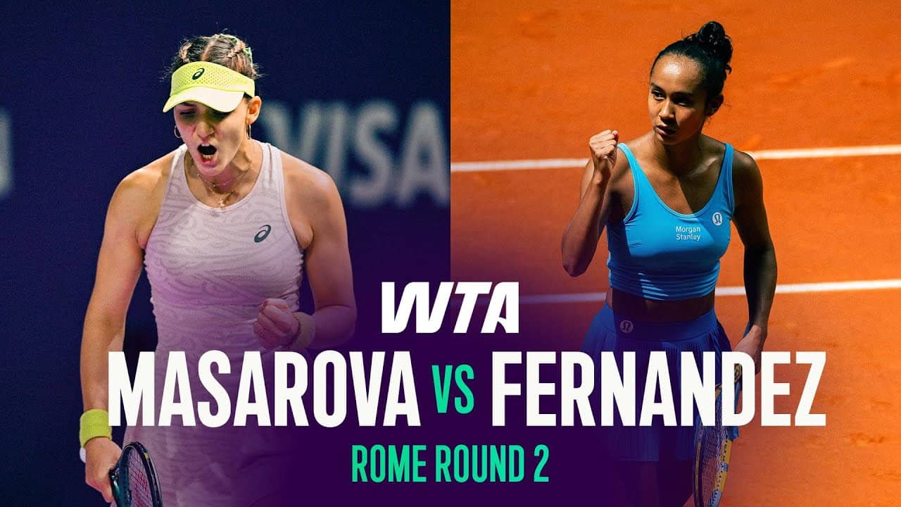 Rebeka Masarova vs. Leylah Fernandez | 2026 Rome Round 2 | WTA Match Highlights
