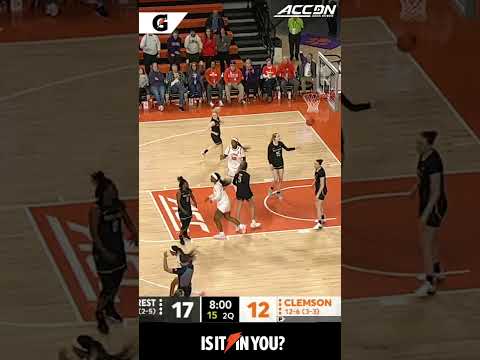 4-PT PLAY FROM RACHAEL 😱 #clemson #clemsontigers  #accbasketball #collegebasketball #basketball