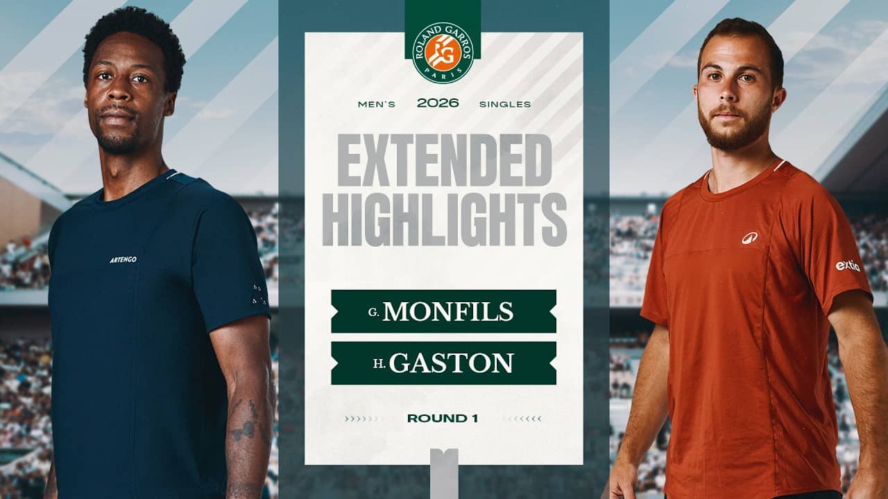 Gael Monfils vs Hugo Gaston | Round 1 Extended Highlights | Roland-Garros 2026