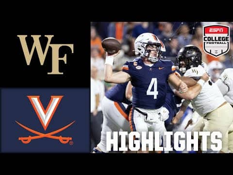 Wake Forest Demon Deacons vs. Viriginia Cavaliers | Full Game Highlights | ESPN College Football