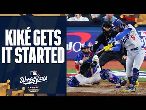 Kiké Hernandez drives in the first run of the 2025 World Series! 💪