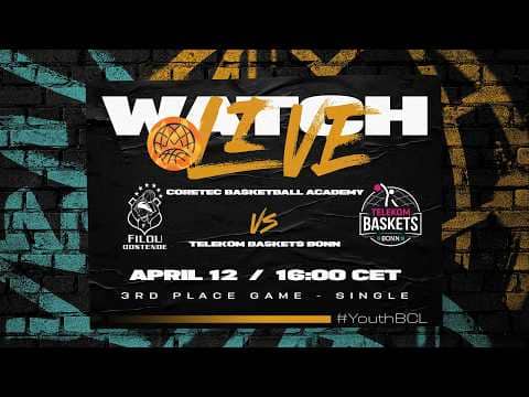 LIVE - Coretec Basketball Academy v Telekom Baskets Bonn | #YouthBCL 2026 | 3rd Place Game