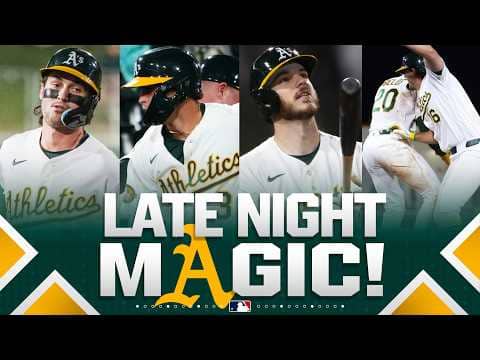 The A's hit homers in the 7TH, 8TH, 9TH, before WALKING IT OFF in extras! 😱🔥
