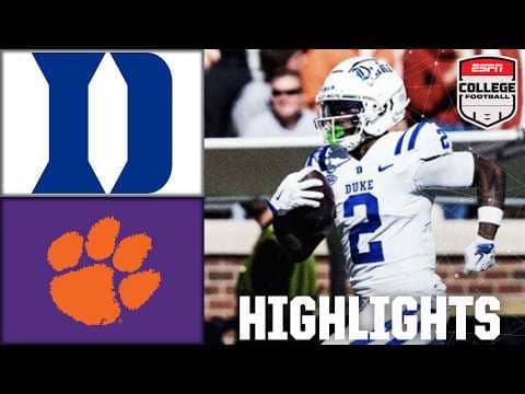 Duke Blue Devils vs. Clemson Tigers | Full Game Highlights | ESPN College Football
