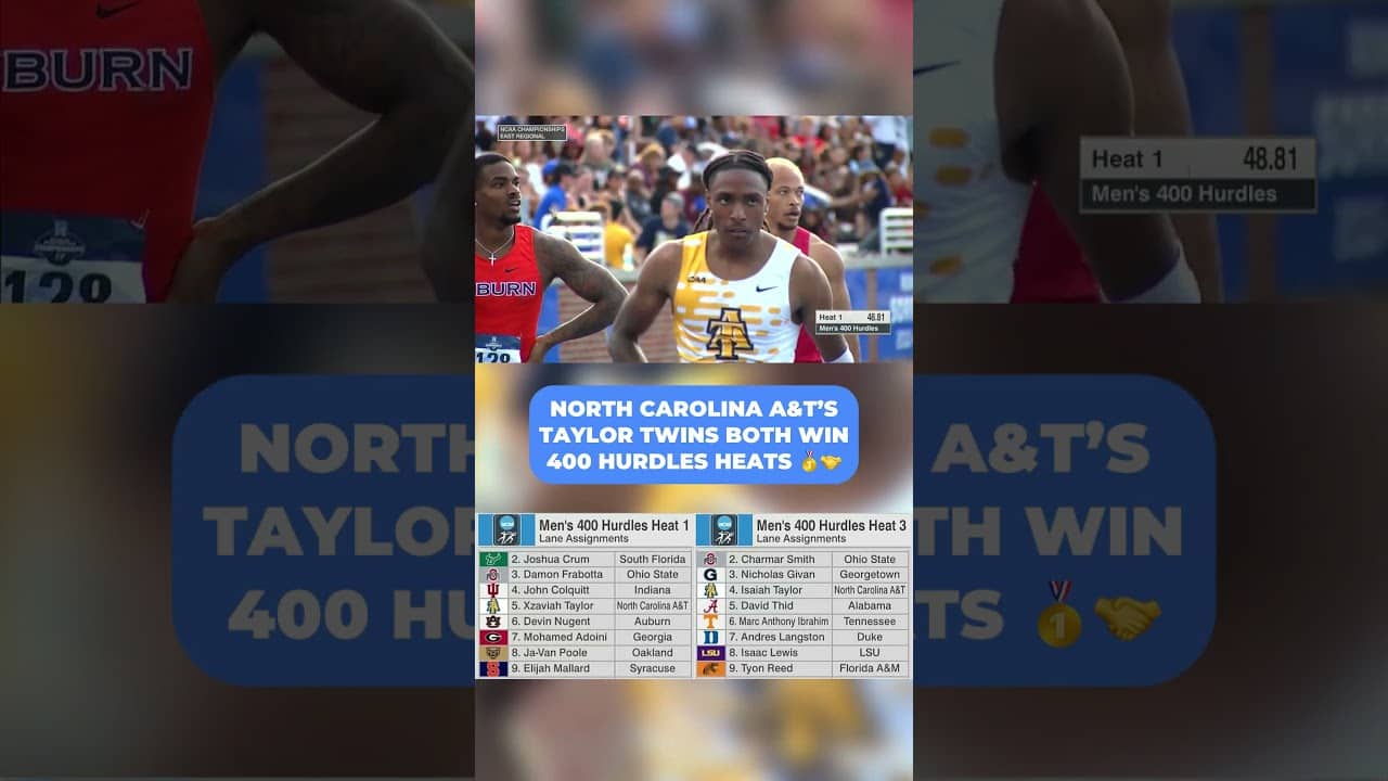 NCAT's Taylor Twins put on a show in the 400H 🤝