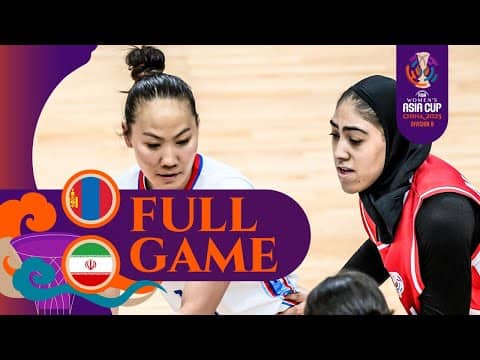 Mongolia 🇲🇳 vs. Iran 🇮🇷 | Full Game | FIBA #AsiaCupWomen 2025  - Division B