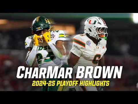 CharMar Brown's FCS playoff highlights at NDSU (National Champion)