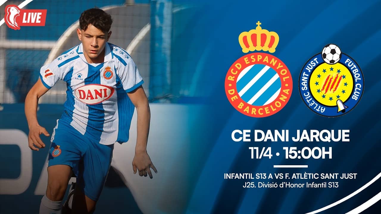 🔴 LIVE | ⚽ Infantil S13 🆚 F. Atlètic Sant Just | J25 Divisió honor infantil S13