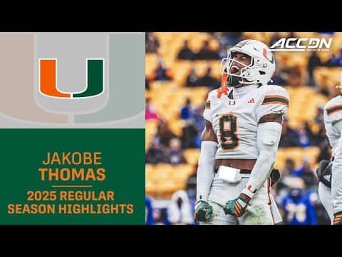 Jakobe Thomas 2025 Regular Season Highlights | Miami S