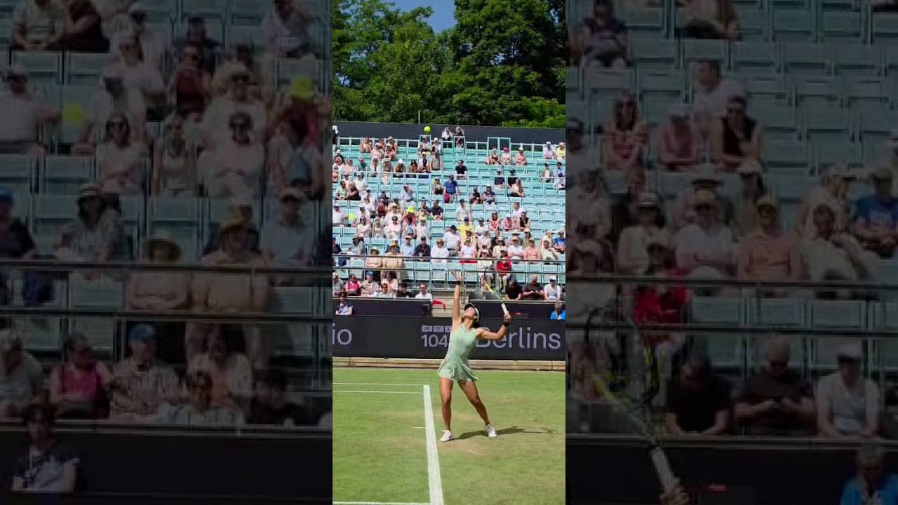 Serve & crouch winner from Alex Eala in Berlin Round 1 vs Donna Vekic @baselshofani @alersalpodcast