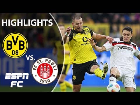 CONTROVERSIAL FINISH 😱 Borussia Dortmund vs. FC St. Pauli | Bundesliga Highlights | ESPN FC