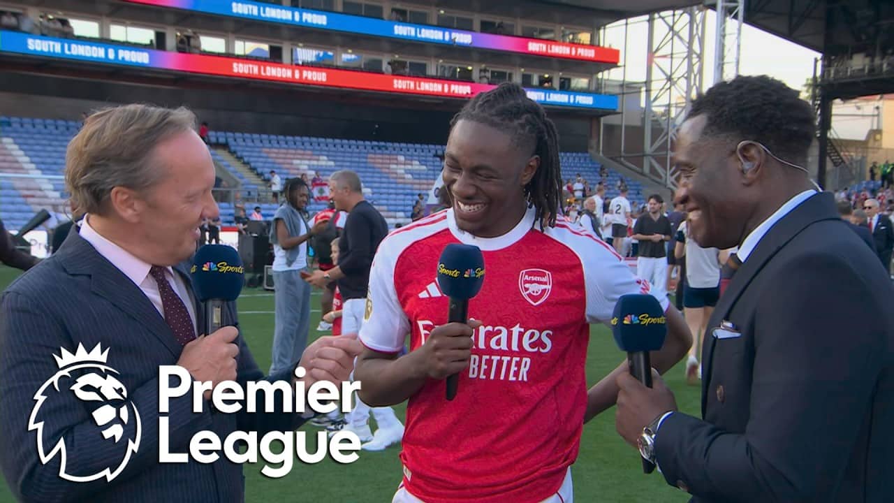 Eberechi Eze has 'no words' to describe Arsenal's Premier League title win | NBC Sports