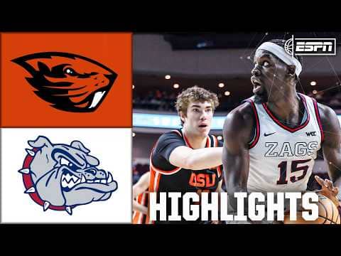 Oregon State Beavers vs. Gonzaga Bulldogs | WCC MBB Tournament Highlights | ESPN College Basketball