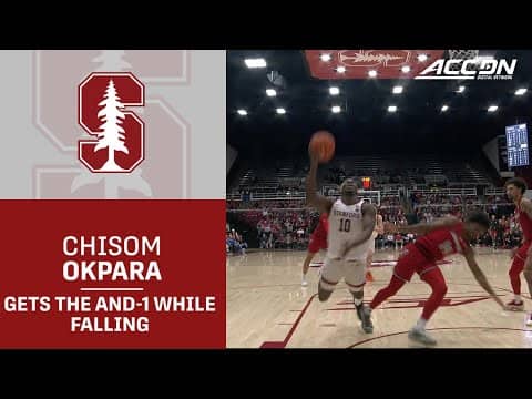 Stanford's Chisom Okpara Gets The And-1 While Falling To The Ground
