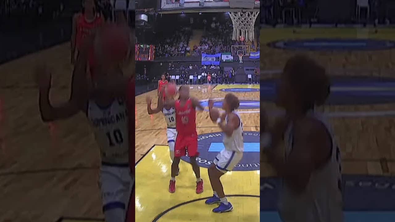 He really looked at the rim like “did I just do that? 😅 #AmeriCup
