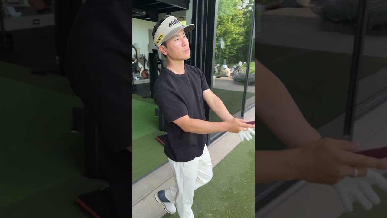 Jason Day swing impersonation at his house