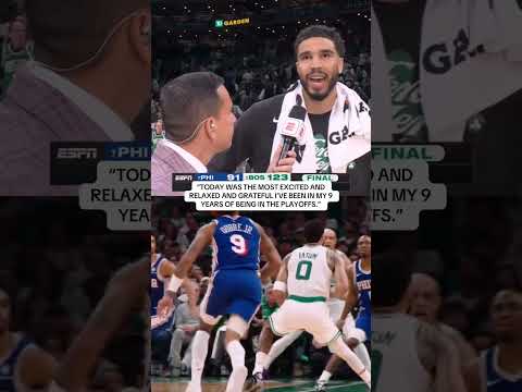 Jayson Tatum on playing in his first playoff game since his injury 🙌