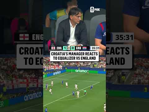 Zlatko Dalić was on his feet for Croatia's equalizer 🇭🇷