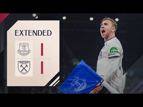 Bowen Ensures Point on Nuno Debut | Everton 1-1 West Ham | Premier League Extended Highlights