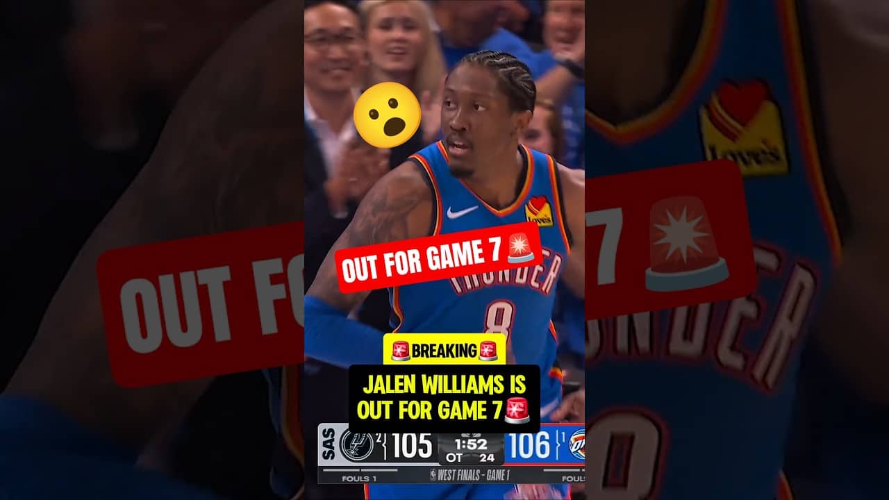 Jalen Williams WILL NOT play in Game 7😮