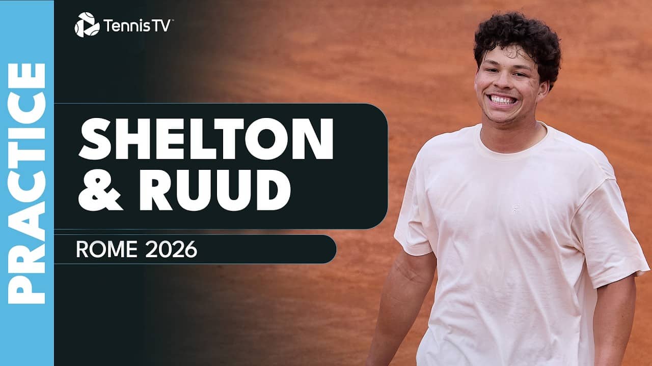 Tennis From This Angle 😍 | Ben Shelton & Casper Ruud Practice In Rome